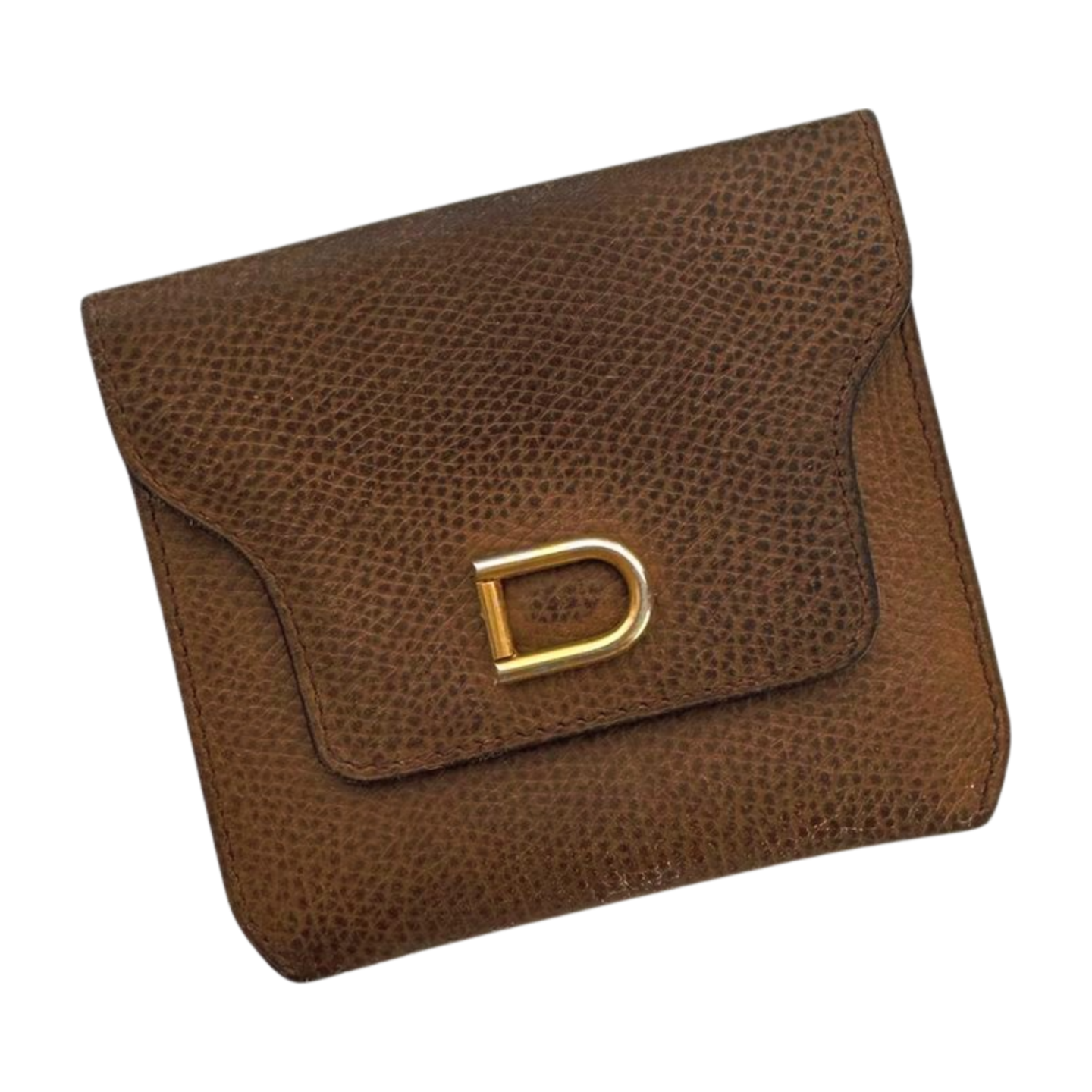 Delvaux Vintage Muntportemonnee – Bruin Leder